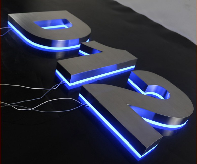 Custom Dimmable Stainless Steel Led Backlit Letters Signs 263